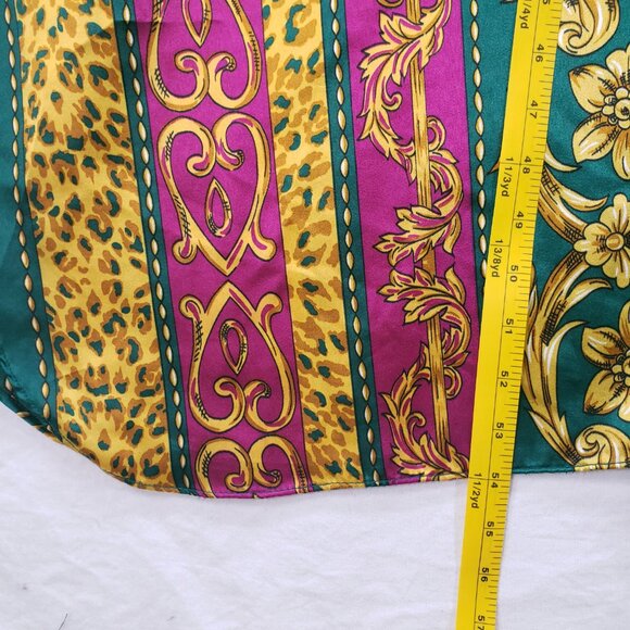 Winlar Multicolor Colorful Bold Boho Satin Floral Moo Moo Kaftan Maxi Dress - Picture 6 of 10